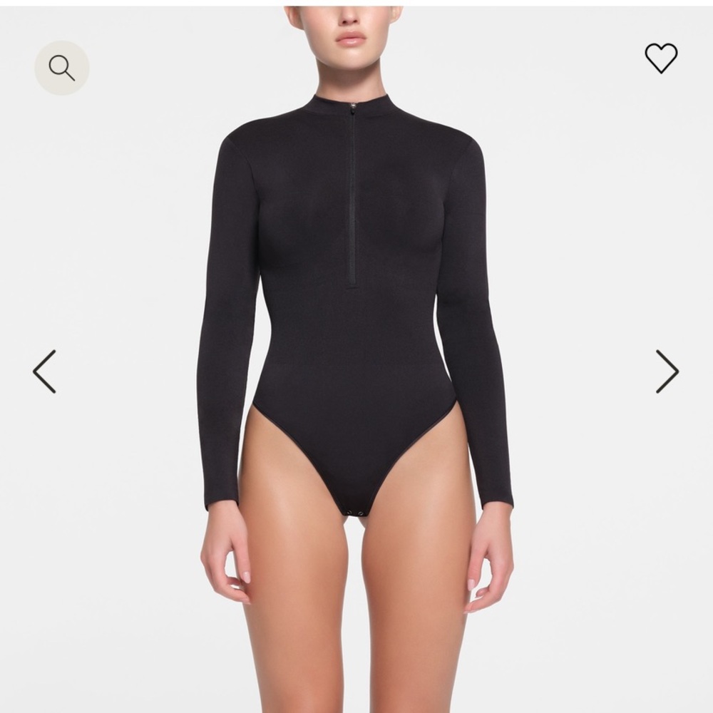 SKIMS quarter zip bodysuit